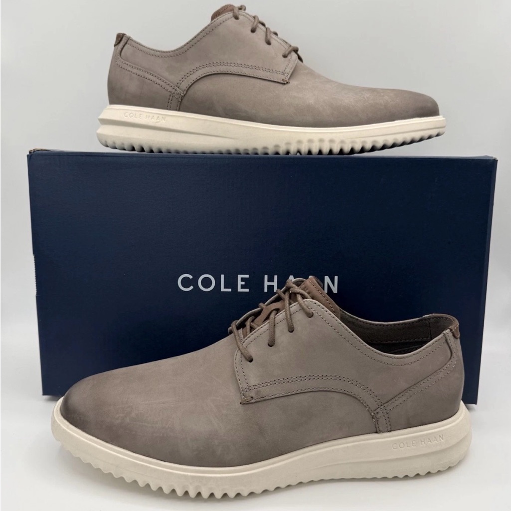 Grey Cole Haan Grand + Plain Toe Oxford Dress Shoes C39823